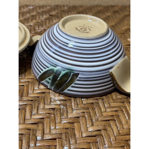 Vintage Craftman China Hand Craft Japan #378 Handled Sugar Bowl  Iris - Picture 9 of 10